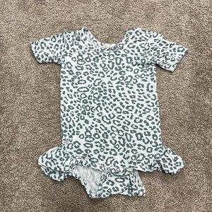 Kate Quinn Blue Leopard Ruffle Leg